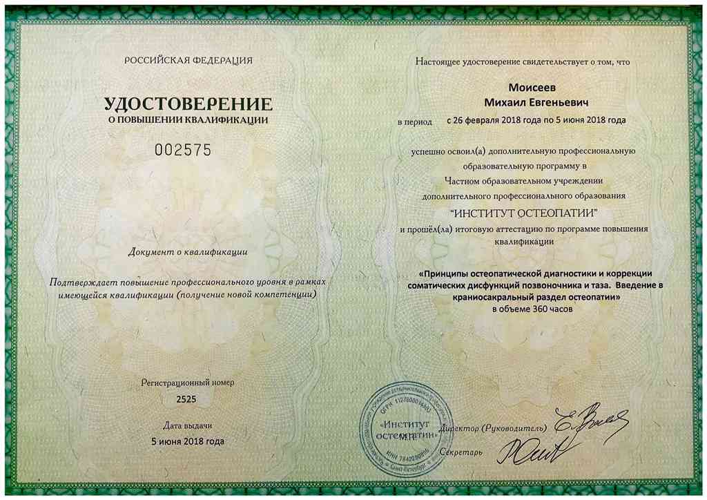 Сертификаты_Моисеев Михаил